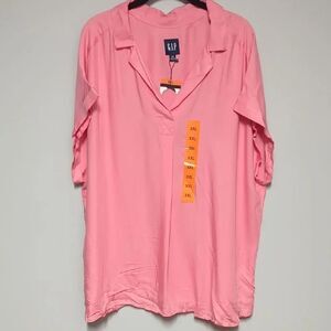GAP Light Pink Relaxed Fit Blouse XXL